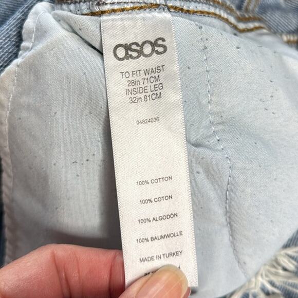 ASOS Distressed High Rise Mom Jeans - Picture 3 of 6